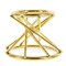 Reversable Contemporary Gold Wire Metal Egg Sphere Crystals Stand Holder Display 1.7 Inches (Taiwan)